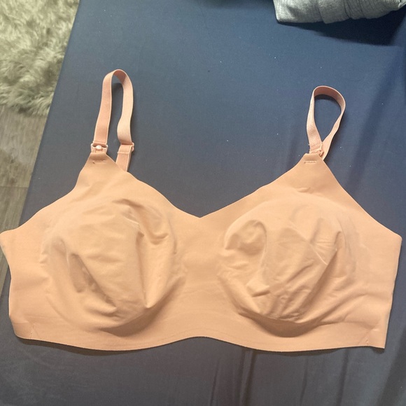 Knix Padded V-Neck Bra Thin Strap in Pink Ginger Size 7+ - Picture 4 of 8
